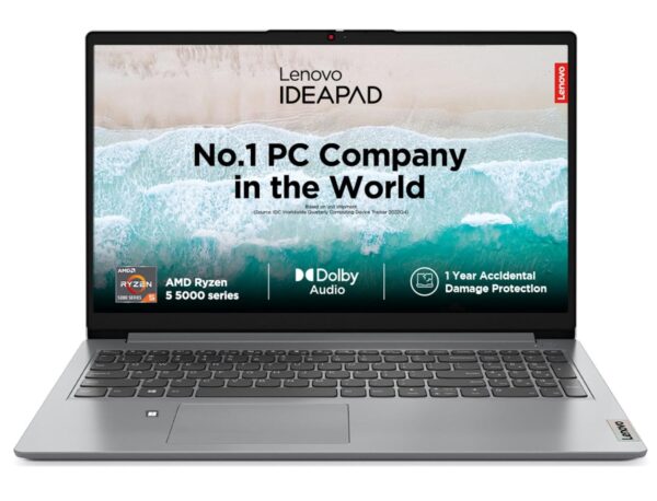 Lenovo IdeaPad Slim 1 AMD Ryzen 5 5500U 15.6" HD Thin and Light Laptop (16GB/512GB SSD